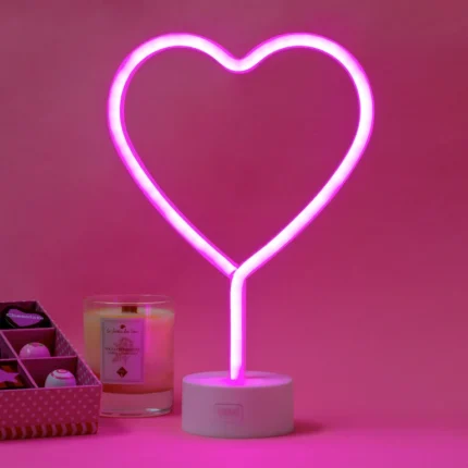 neon-effect led cuore